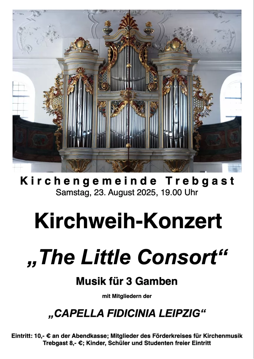 Einladung zum Kirchweih-Konzert am 23.08.2025 um 19:00 Uhr